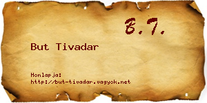 But Tivadar névjegykártya